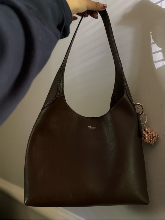 Coach Handbags - Coach Dark Brown Leather Hobo Bag with Gold Hardware